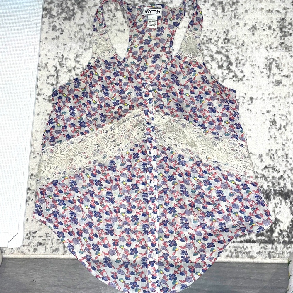 Floral and lace tank - Large